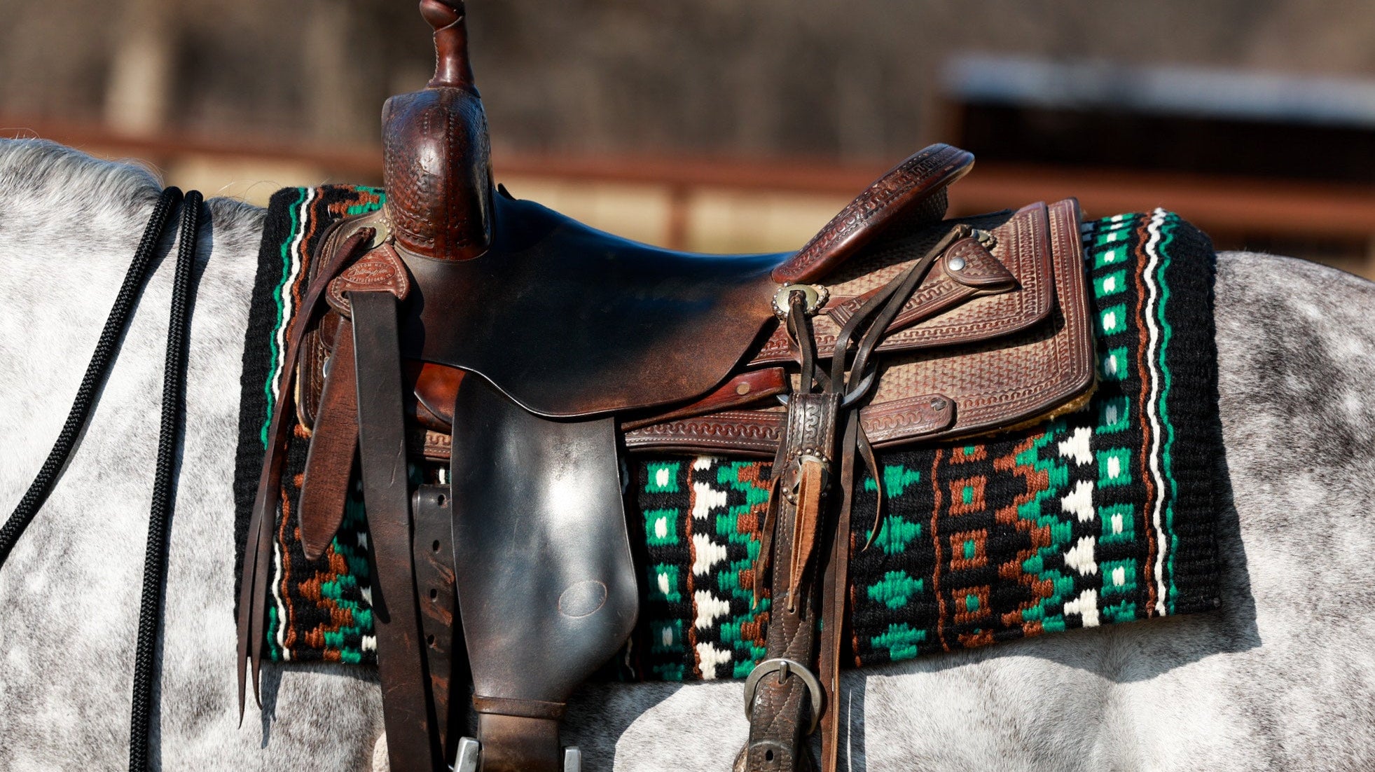 Western Aztec Pattern Wool Saddle Blankets: A Must-Have for Horse Shows