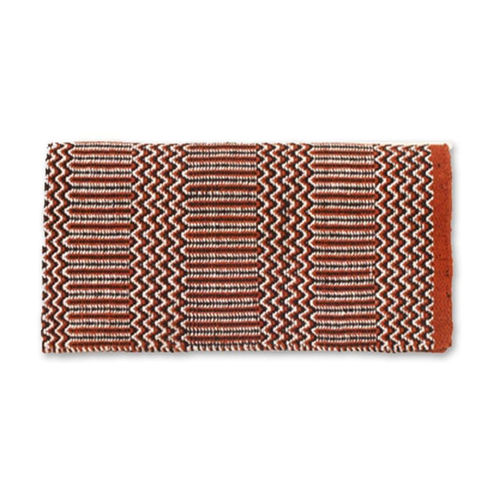 Rust And Black Double Weave 32x64 Acrylic Blend Saddle Blanket RUST BLACK