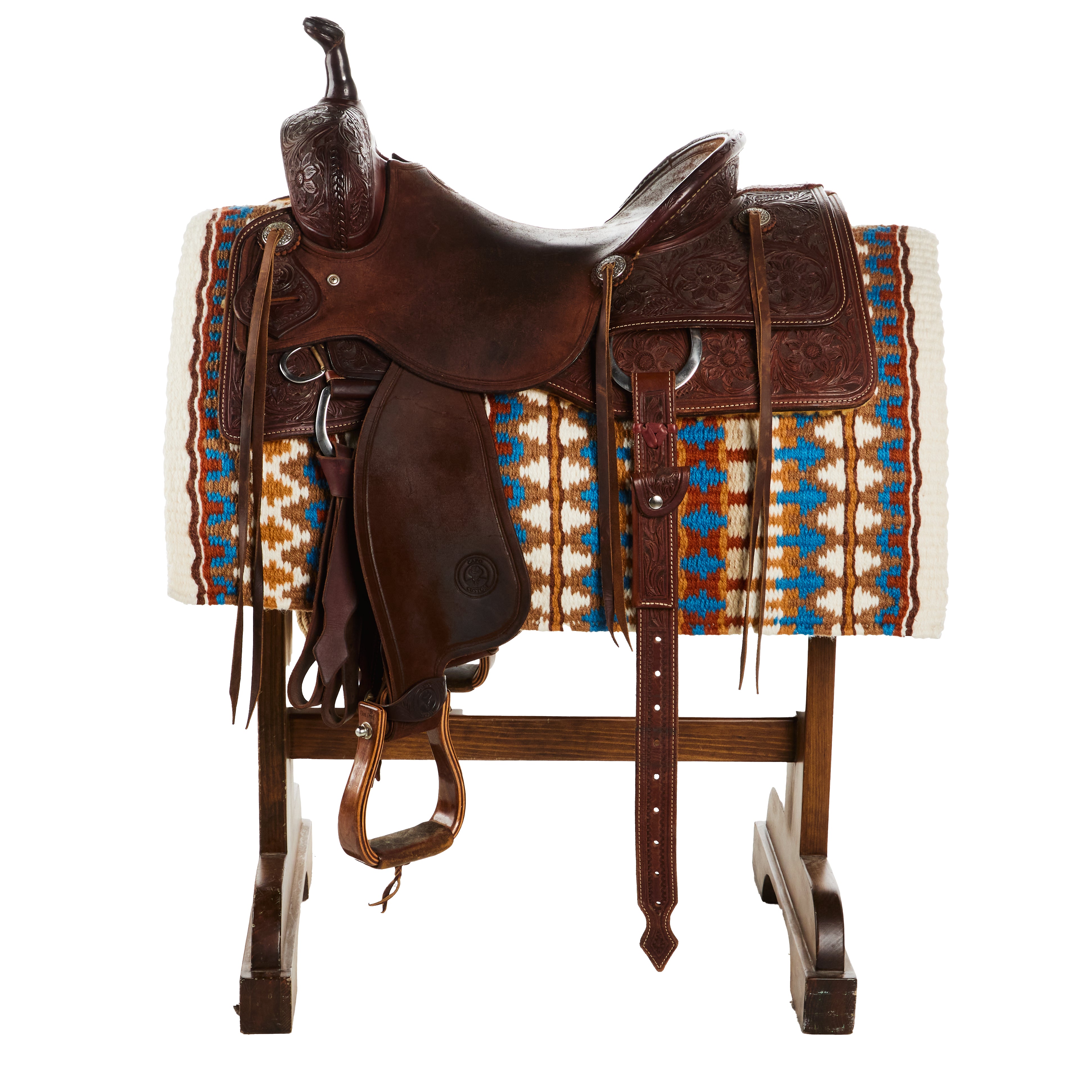 Double Arrow 40X34 New Zealand Wool Saddle Blanket - Mayatex