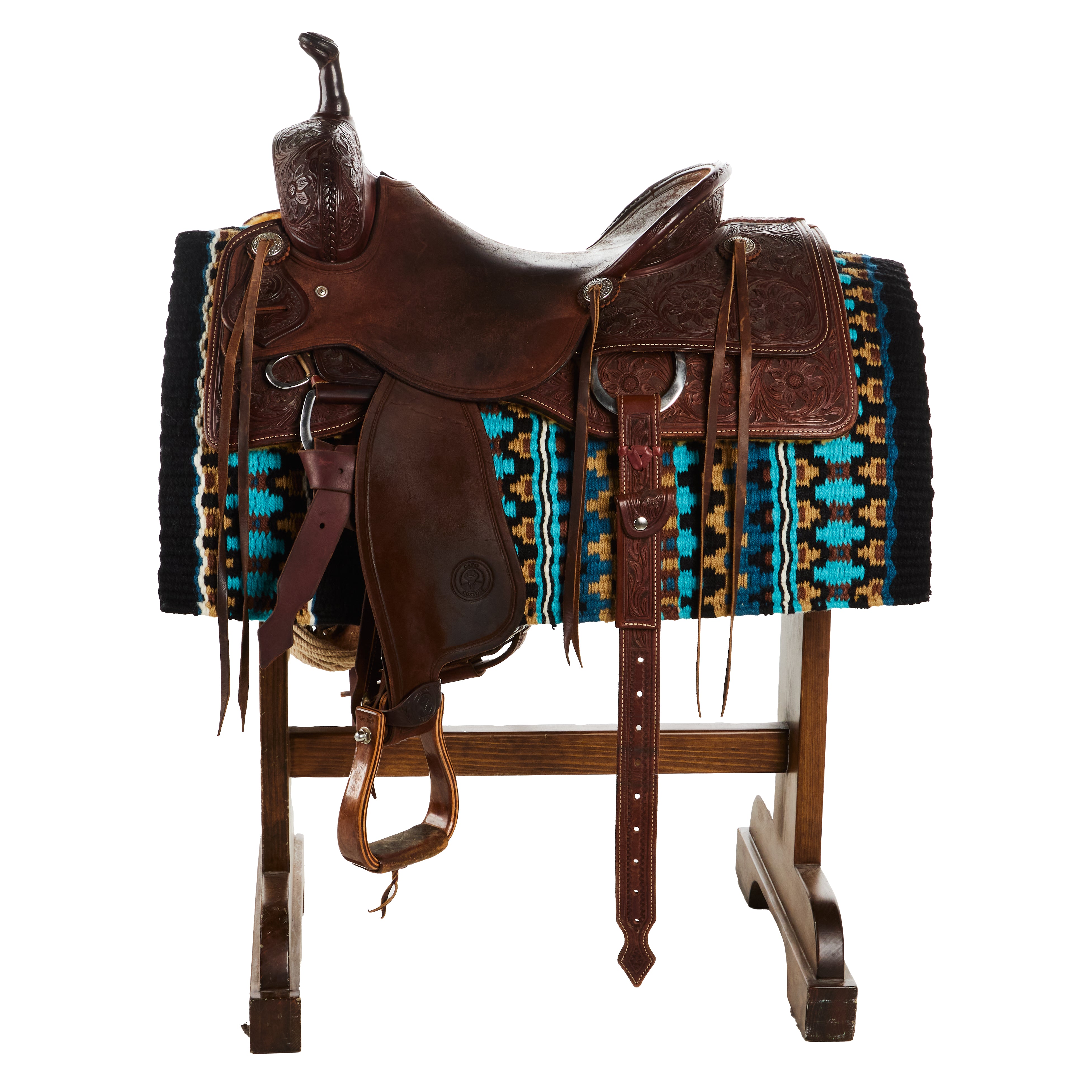 Double Arrow 40X34 New Zealand Wool Saddle Blanket - Mayatex