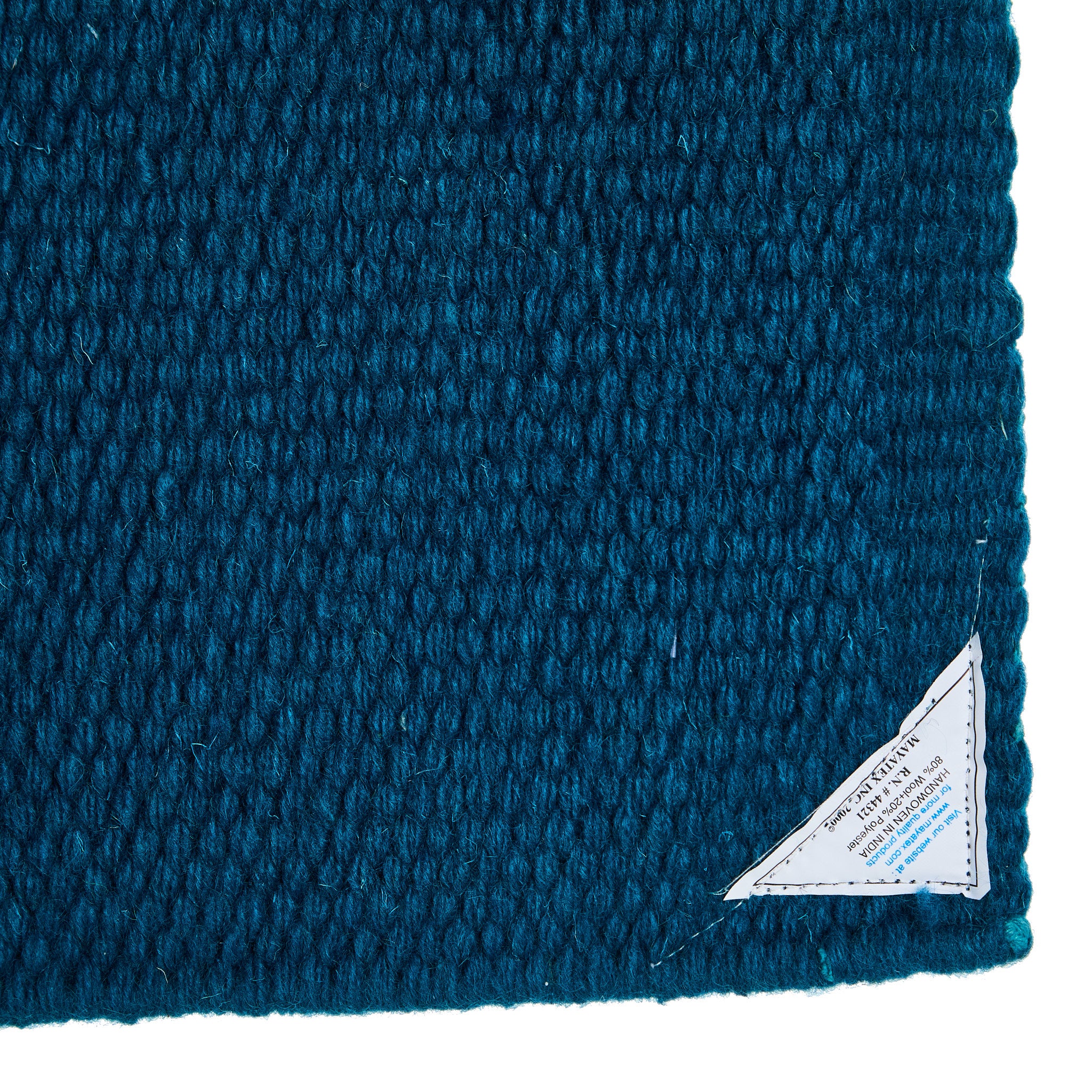1314C-100 San Juan Solid Ocean Blue 38x34 New Zealand Wool Saddle Blanket - Mayatex