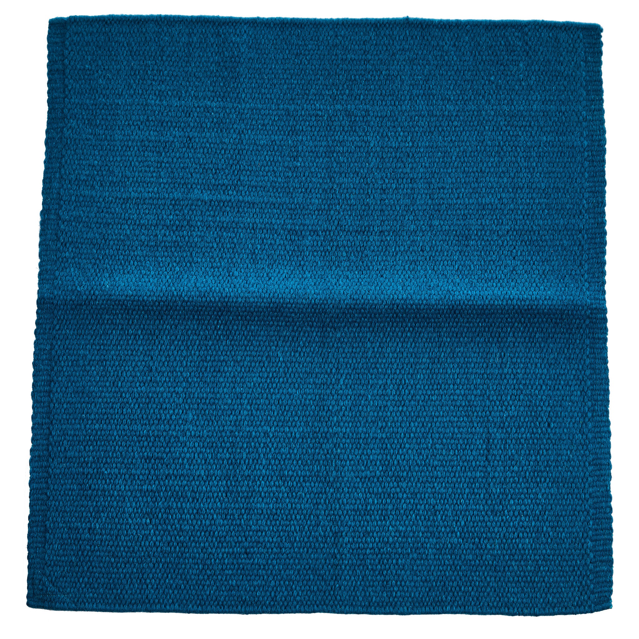 1314C-100 San Juan Solid Ocean Blue 38x34 New Zealand Wool Saddle Blanket - Mayatex