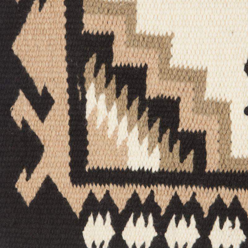 Mayatex 1438-4 Mayatex Haymaker Wool Blanket-38x34 BLACK CREAM SAND