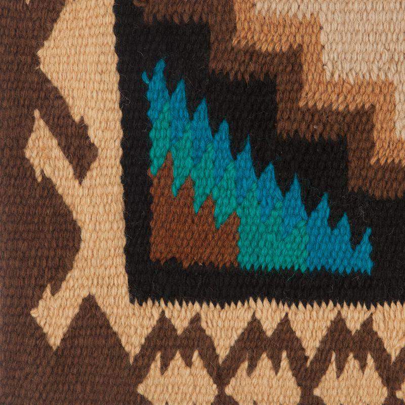 Mayatex 1438-4 Mayatex Haymaker Wool Blanket-38x34 BLACK CREAM SAND
