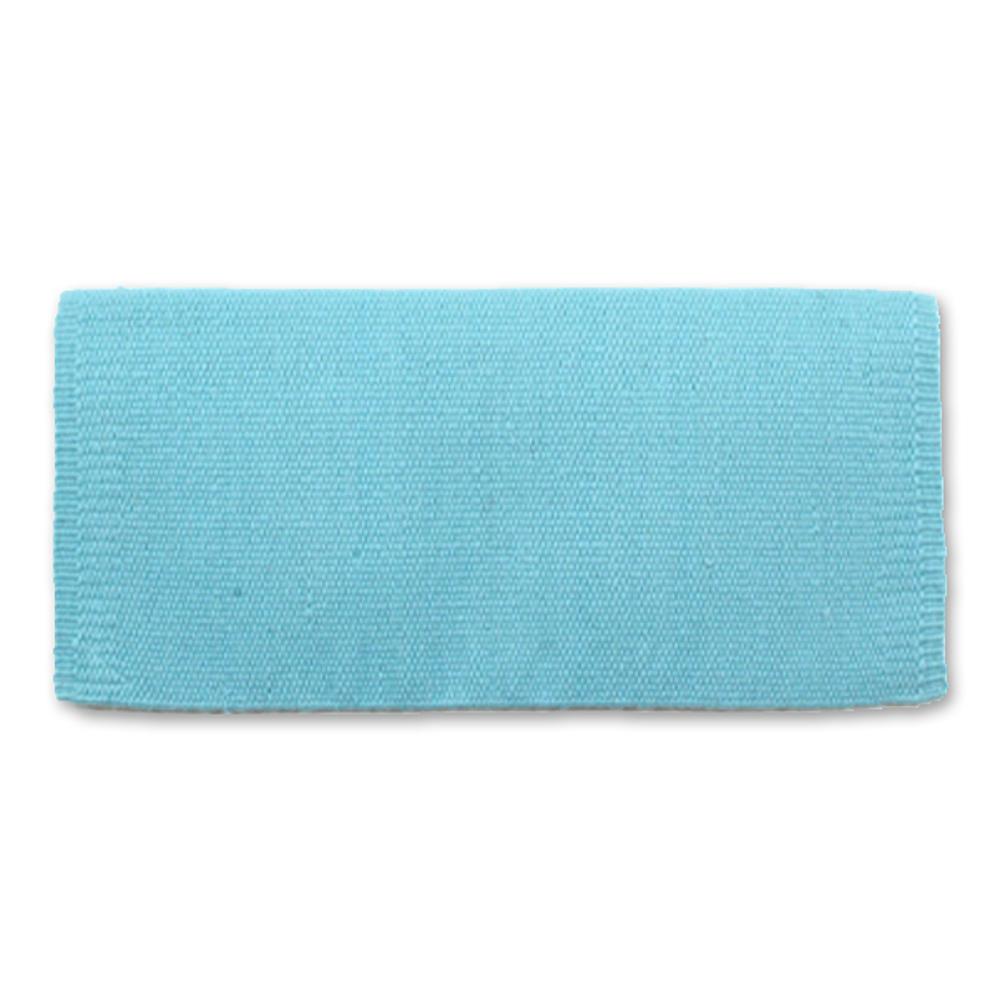 1314-76 San Juan Solid Aqua 36x34 New Zealand Wool Saddle Blanket - Mayatex