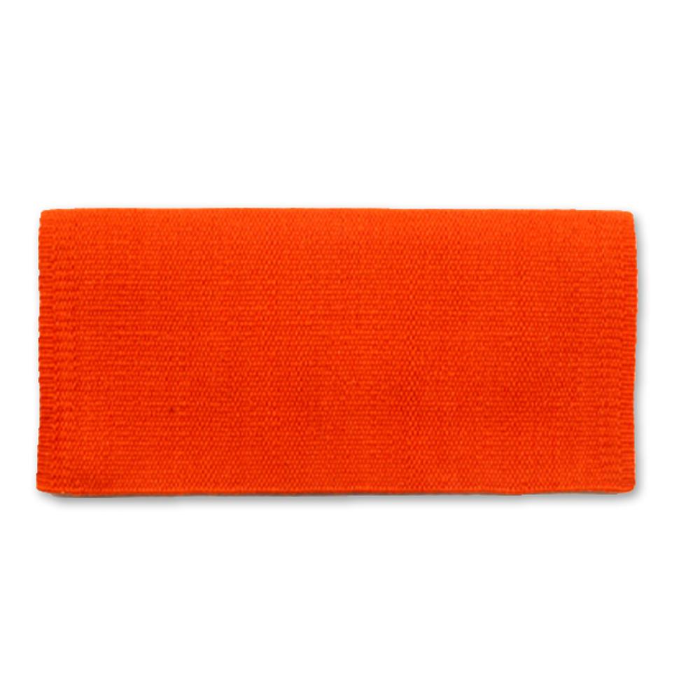 1314-77 San Juan Solid Tangerine 36x34 New Zealand Wool Saddle Blanket - Mayatex