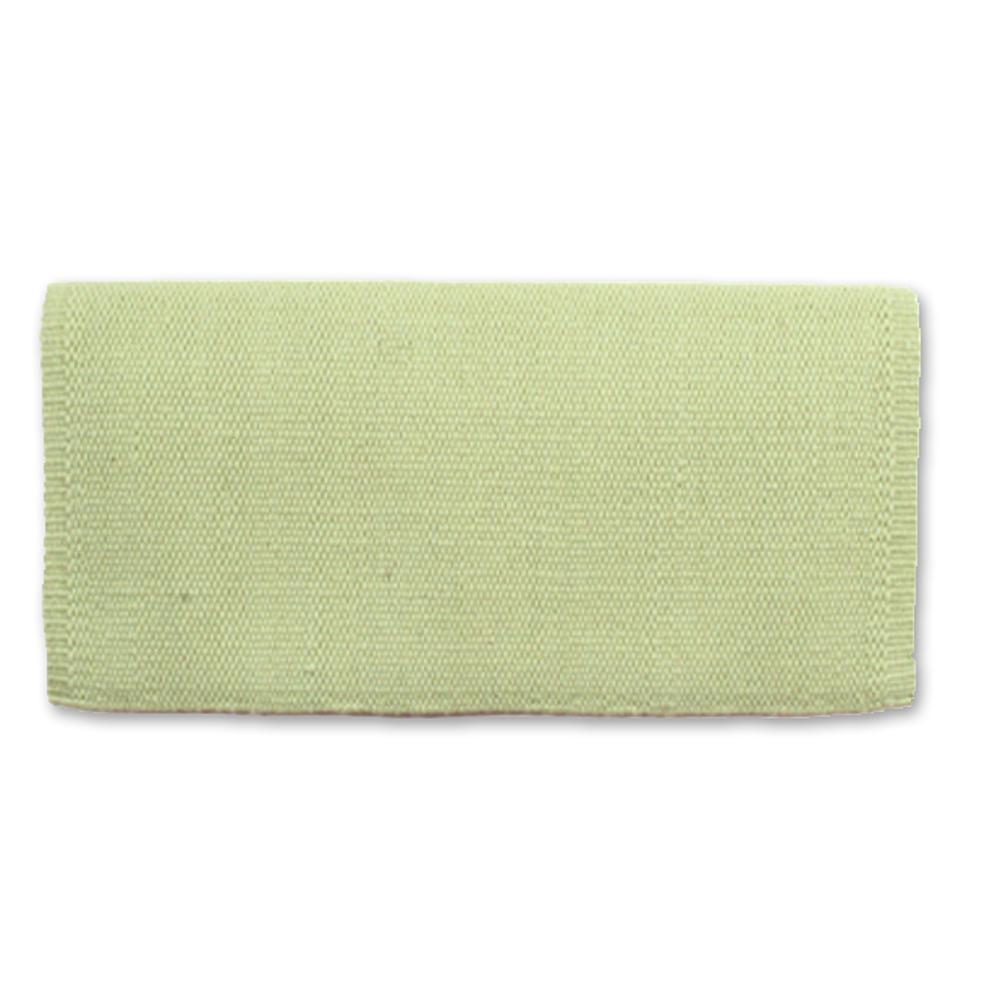 1314-81 San Juan Solid Key Lime Ice 36x34 New Zealand Wool Saddle Blanket - Mayatex