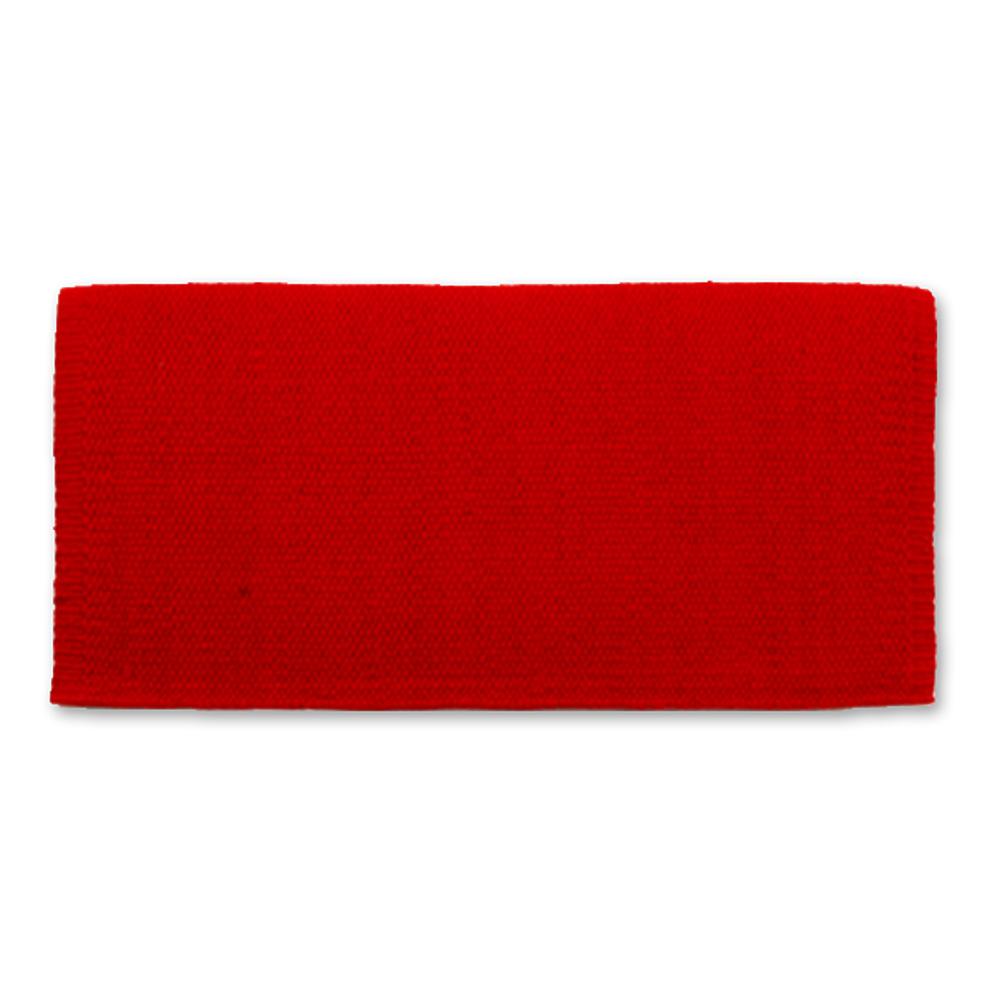 1314C-28 San Juan Solid Red 38x34 New Zealand Wool Saddle Blanket - Mayatex