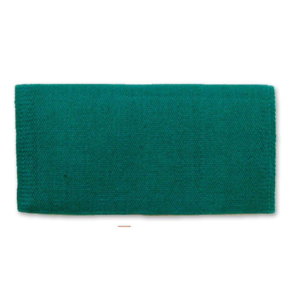1314C-32 San Juan Solid Teal 38x34 New Zealand Wool Saddle Blanket - Mayatex