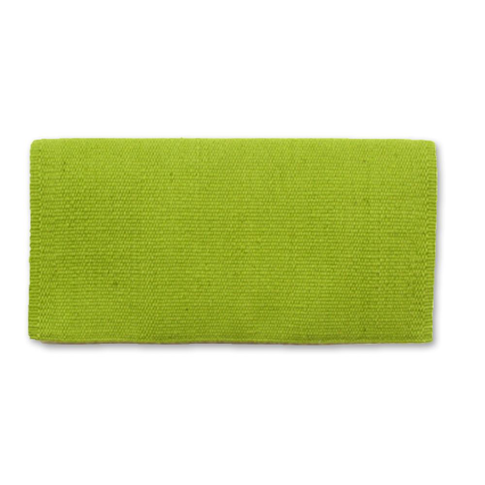 1314C-35 San Juan Solid Lime Green 38x34 New Zealand Wool Saddle Blanket - Mayatex