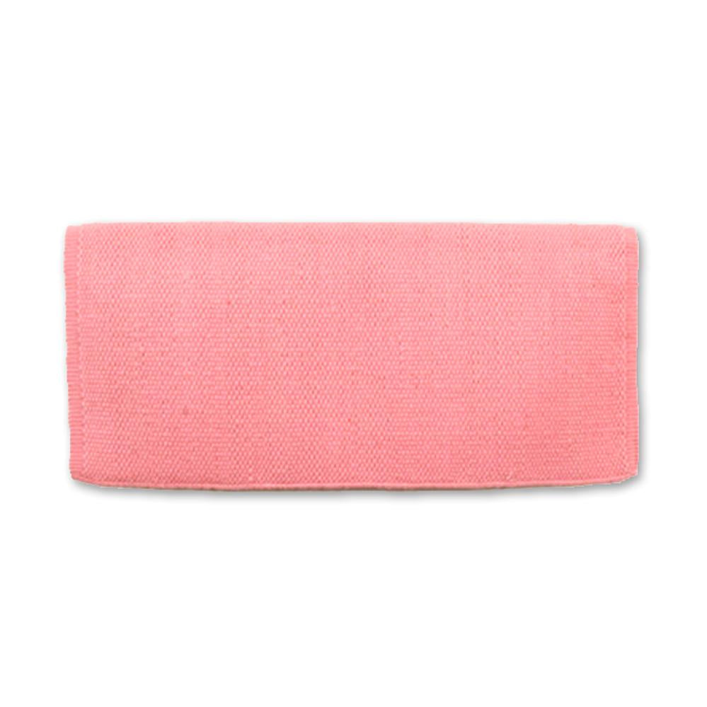 1314C-75 San Juan Solid Sweet Pink 38x34 New Zealand Wool Saddle Blanket - Mayatex