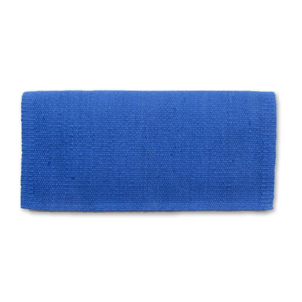 1314C-78 San Juan Solid Periwinkle Blue 38x34 New Zealand Wool Saddle Blanket - Mayatex