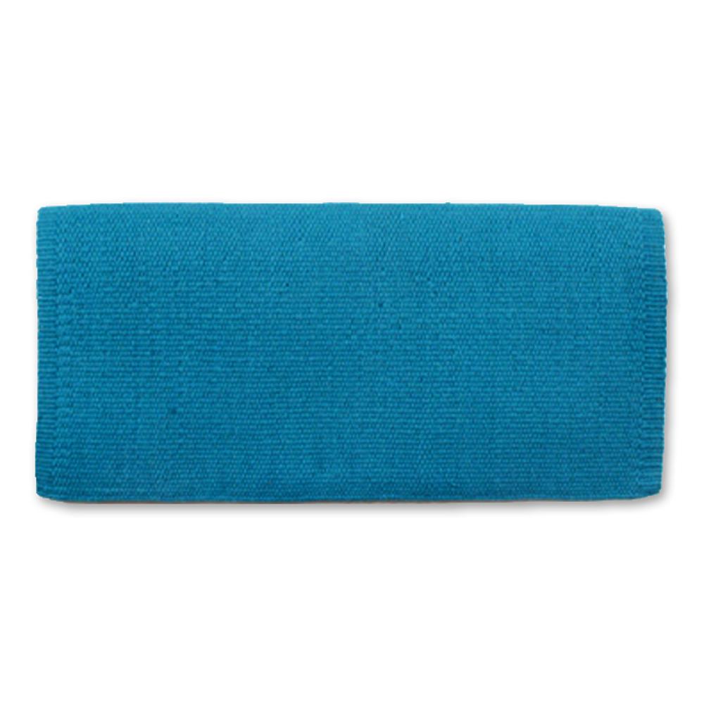 1314C-79 San Juan Solid Soft Turquoise 38x34 New Zealand Wool Saddle Blanket - Mayatex