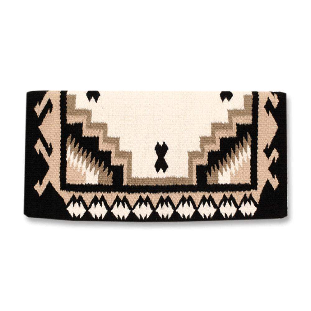 Mayatex 1438-4 Mayatex Haymaker Wool Blanket-38x34 BLACK CREAM SAND