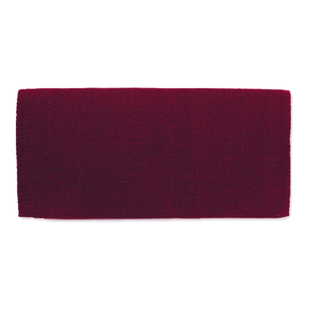 1314-22 San Juan Solid Burgundy 36x34 New Zealand Wool Saddle Blanket BURGUNDY - Mayatex