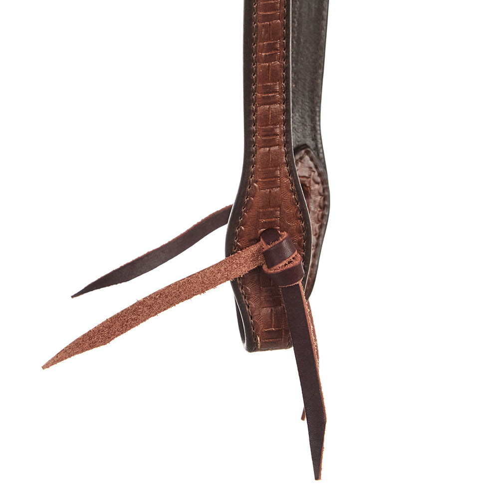 Medium Oil Brick Tooling 5 8 Inch Single Ear Headstall - Mayatex
