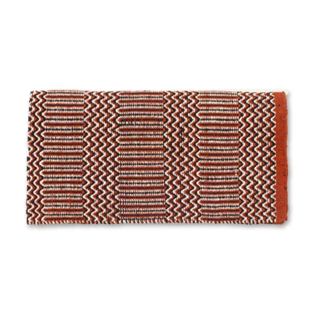 Rust and Black Double Weave Saddle Blanket - Mayatex