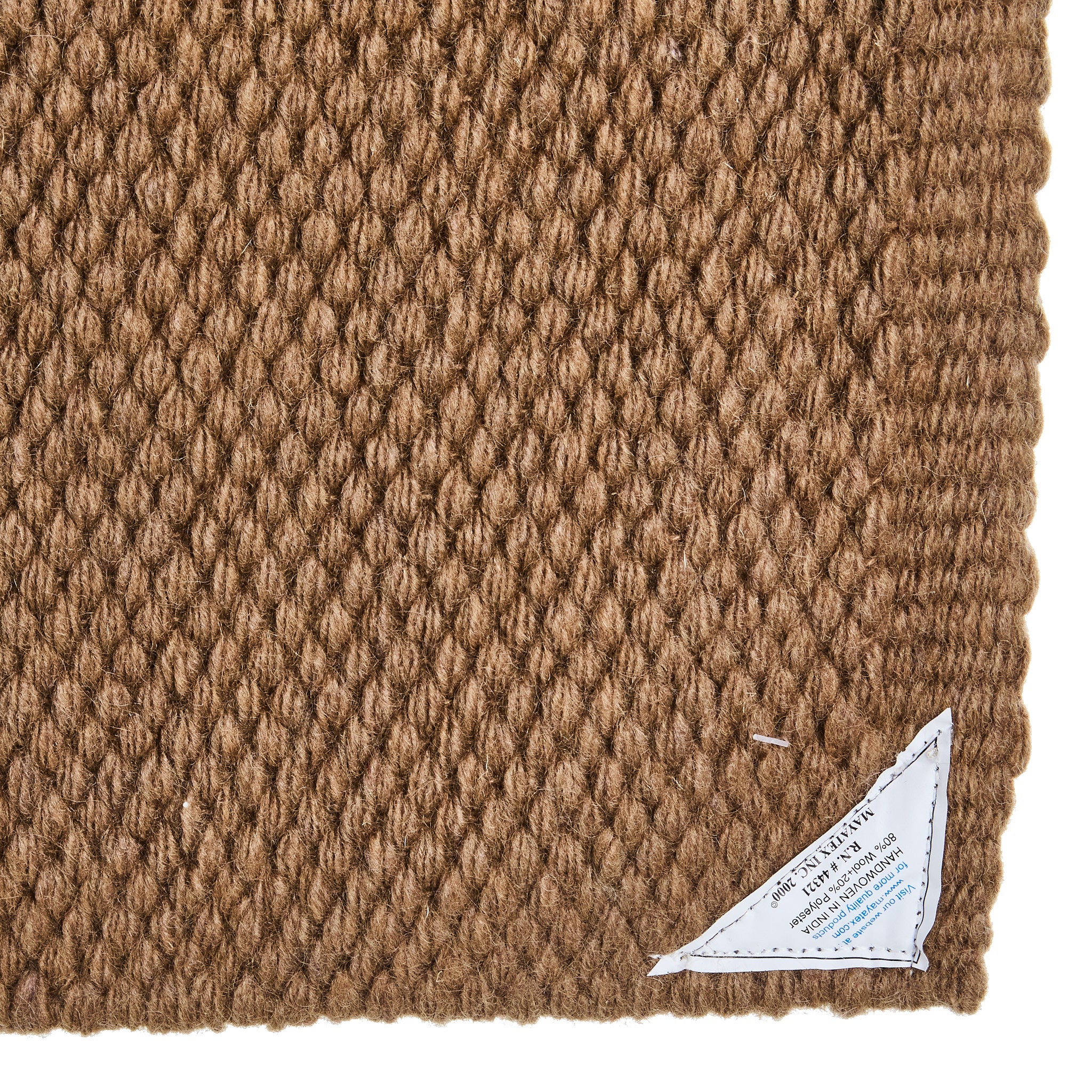 1314-97 San Juan Solid Raw Umber 36x34 New Zealand Wool Saddle Blanket - Mayatex