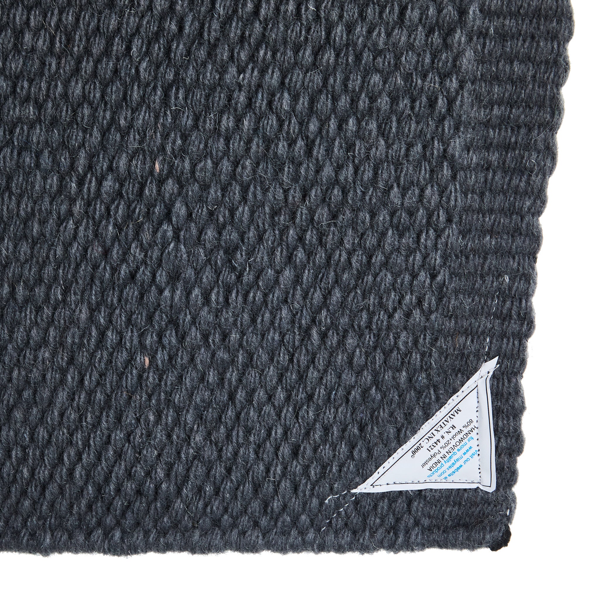 1314C-93 San Juan Solid Charcoal 38x34 New Zealand Wool Saddle Blanket - Mayatex
