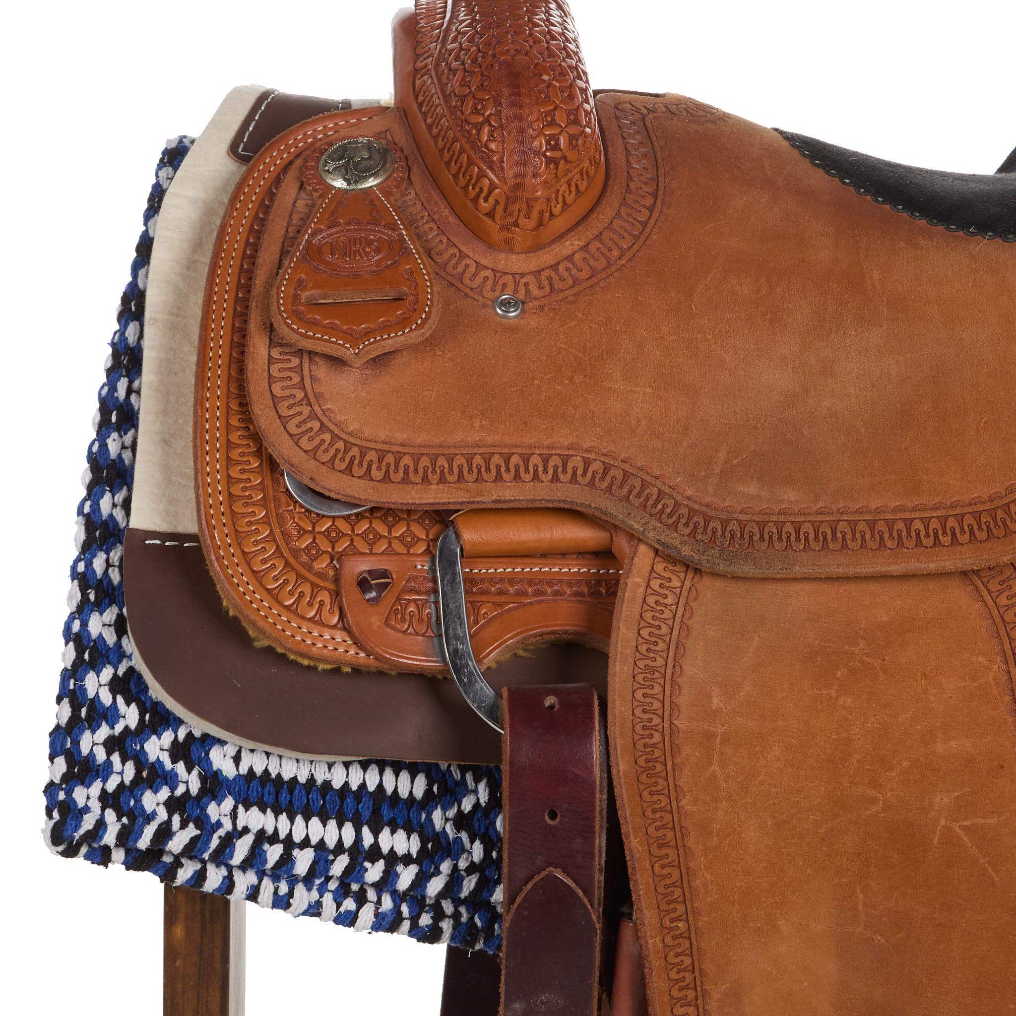 Royal Blue Double Weave 32x64 Acrylic Blend Saddle Blanket – Mayatex