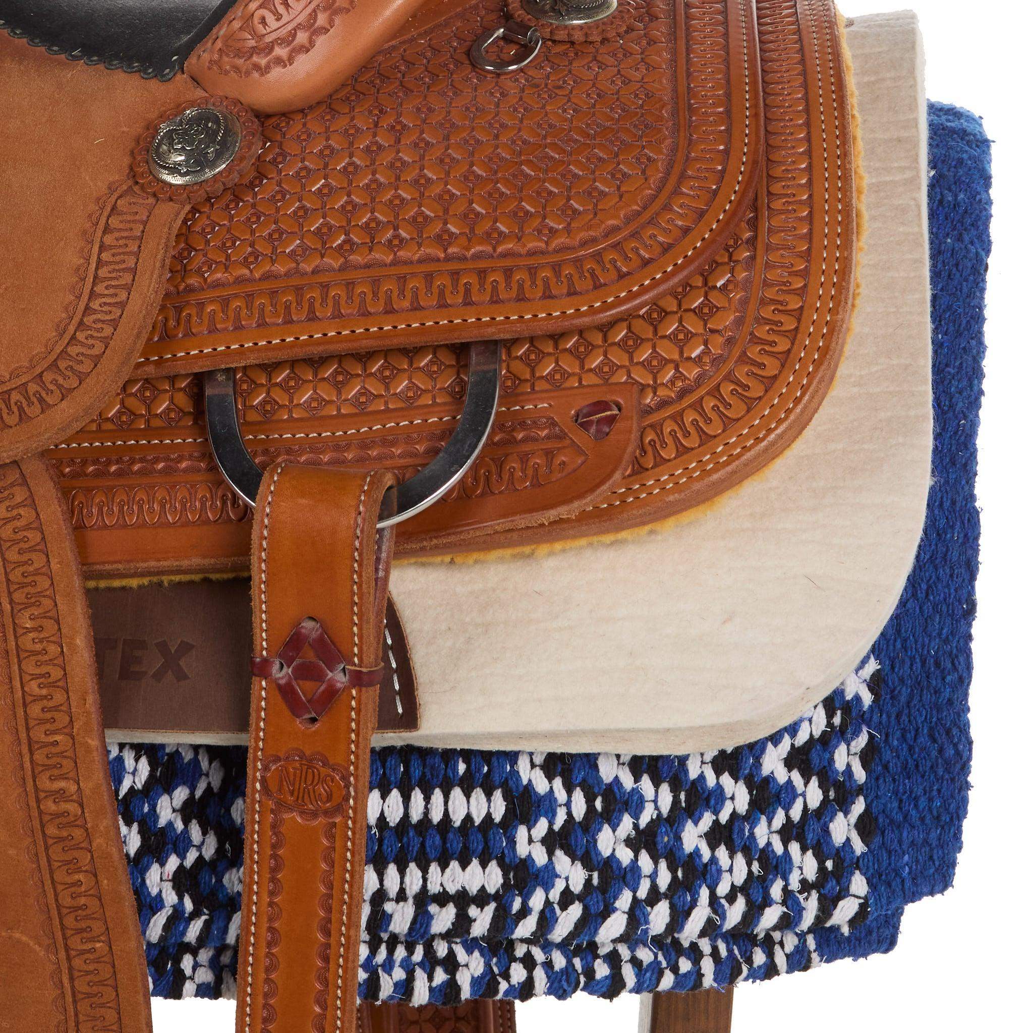 Royal Blue Double Weave 32x64 Acrylic Blend Saddle Blanket – Mayatex