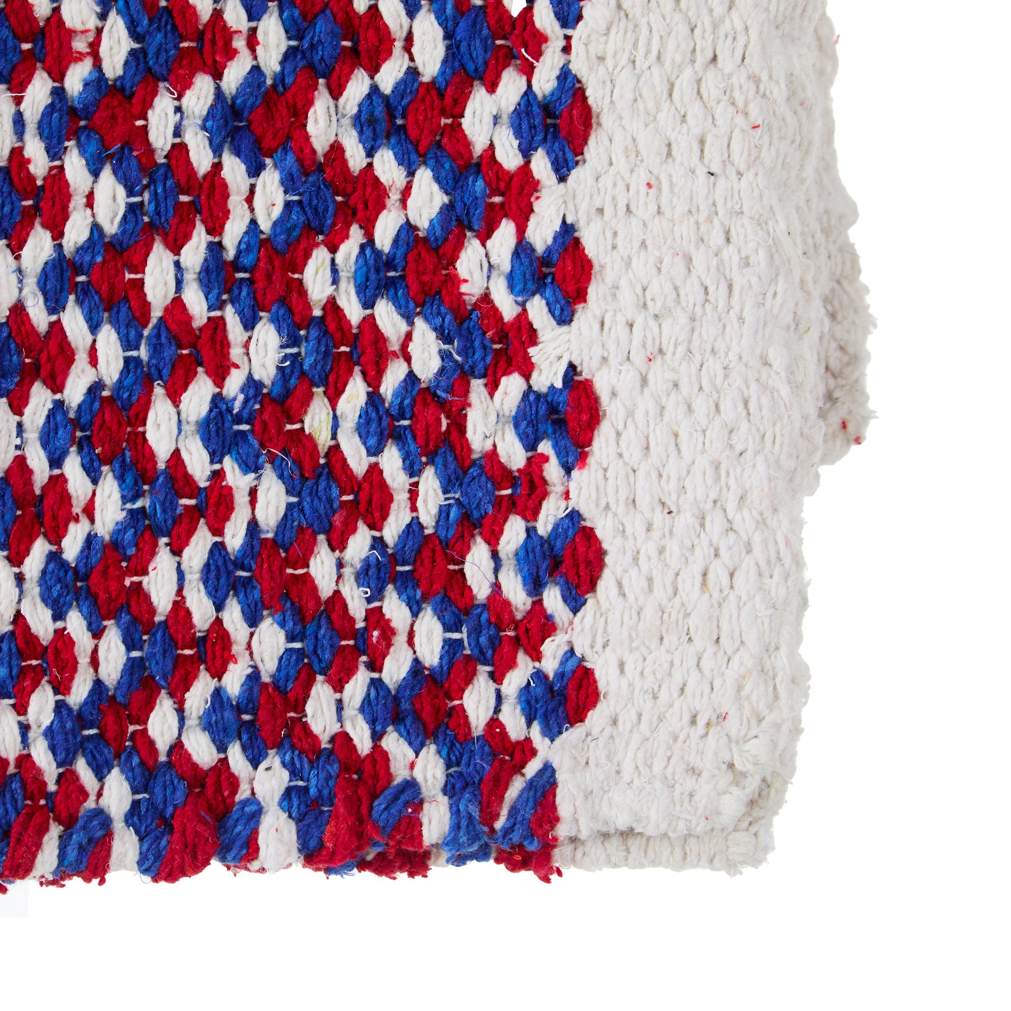 1340-76 Double Weave 32x64 Acrylic Blend Saddle Blanket Red White