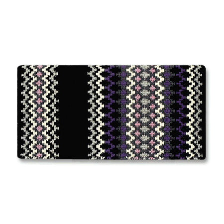 an Black Western Mayatex Haymaker New Zealand Wool Saddle Blanket