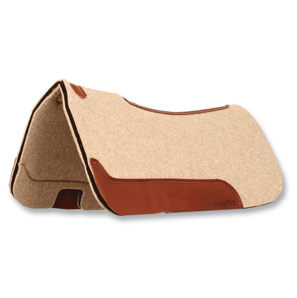 SHP7001 Wool Felt Contour Saddle Pad -1 W  1 2 Foam Rubber 32X32 - Mayatex