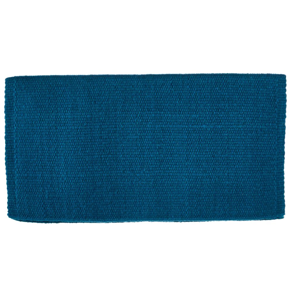 1314C-100 San Juan Solid Ocean Blue 38x34 New Zealand Wool Saddle Blanket - Mayatex
