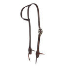 Heavy Oiled Rope Tooling Oval Silver Bar Buckle Single Ear Headstall - Mayatex