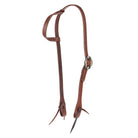 Heavy Oil Harness Leather Double Flower Buckle Single Ear Headstall - Mayatex