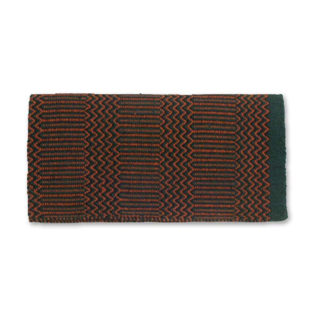 Mayatex  Hunter Green And Rust Double Weave 32x64 Acrylic Blend Saddle Blanket