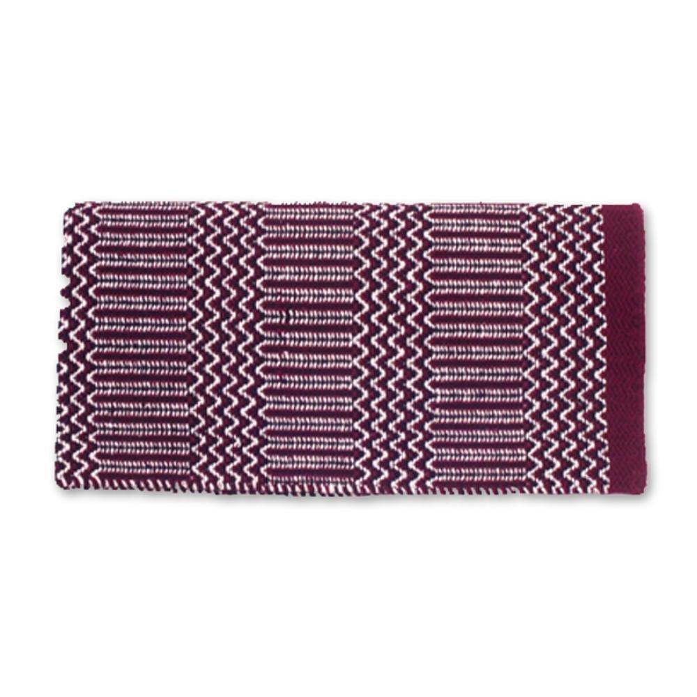 Burgundy Double Weave 32x64 Acrylic Blend Saddle Blanket