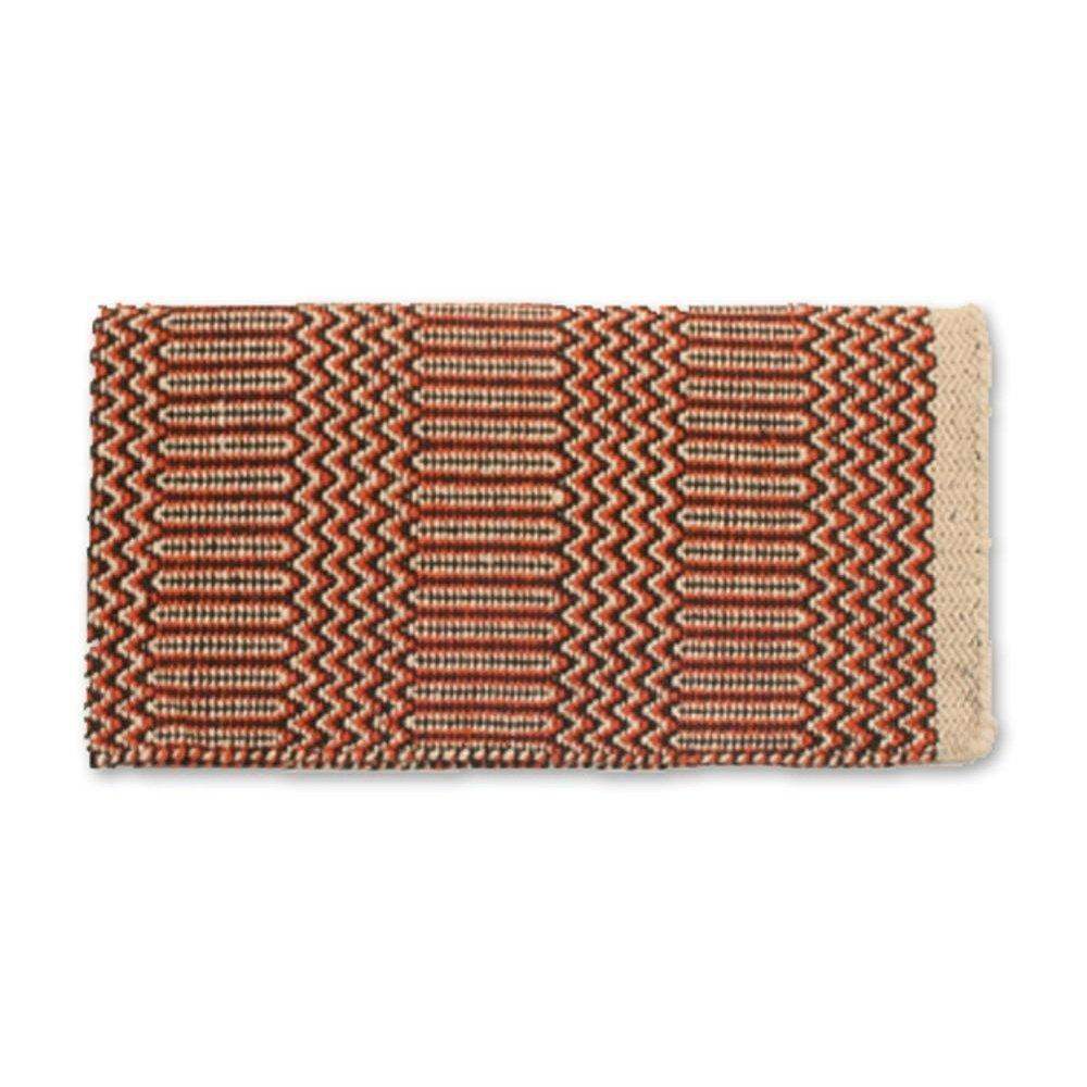 Rust And Brown Double Weave 32x64 Acrylic Blend Saddle Blanket