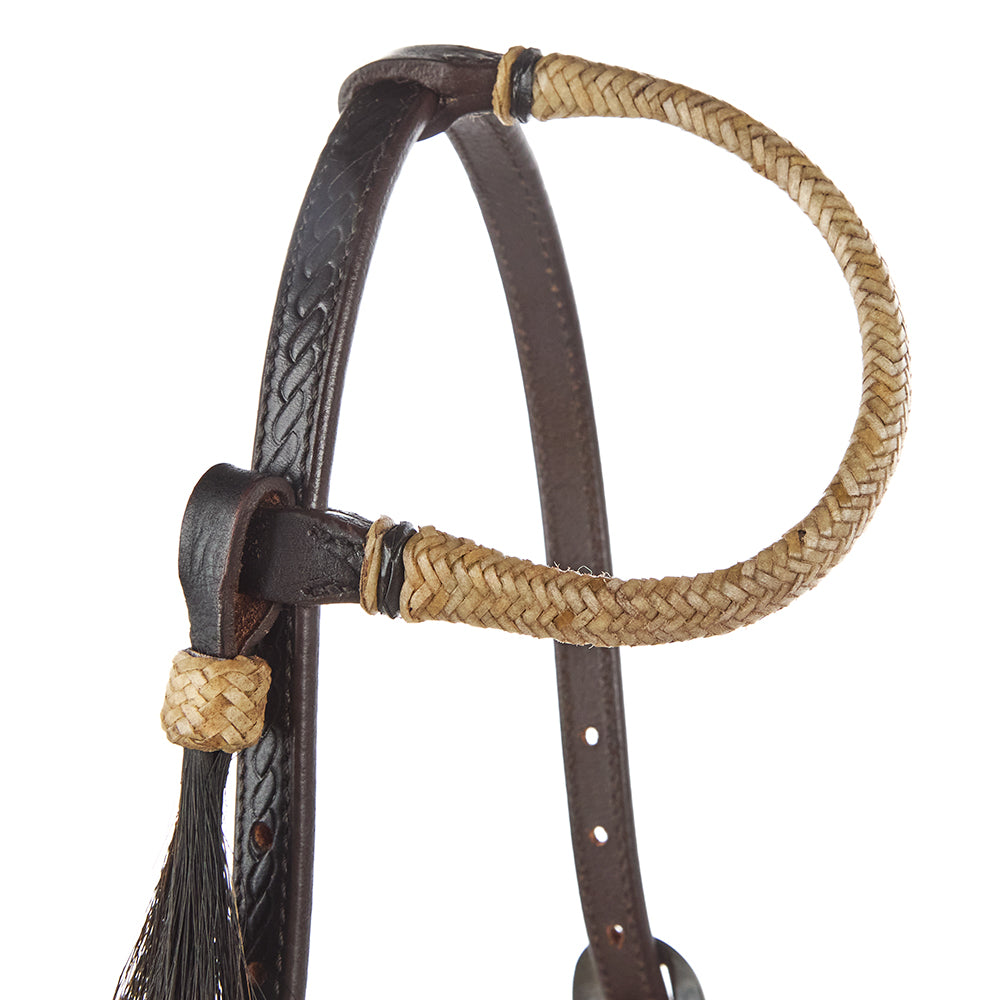 うらしま堂　the custom rawhide Natural Rawhide Browband Headstall – Mayatex