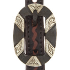 Heavy Oiled Rope Tooling Oval Silver Bar Buckle Single Ear Headstall - Mayatex