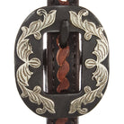 Heavy Oiled Rope Tooling Silver Scroll Double Buckle 5 8 Inch Single Ear Headstall - Mayatex