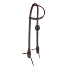 Heavy Oiled Rope Tooling Silver Scroll Double Buckle 5 8 Inch Single Ear Headstall - Mayatex