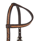 Medium Oil Rope Tooled 5 8 Single Ear Headstall - Mayatex