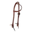 Heavy Oil Harness Leather Floral Silver Bar Single Buckle Single Ear Headstall - Mayatex