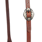 Heavy Oil Harness Leather Double Flower Buckle Single Ear Headstall - Mayatex