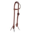 Heavy Oil Harness Leather Double Flower Buckle Single Ear Headstall - Mayatex
